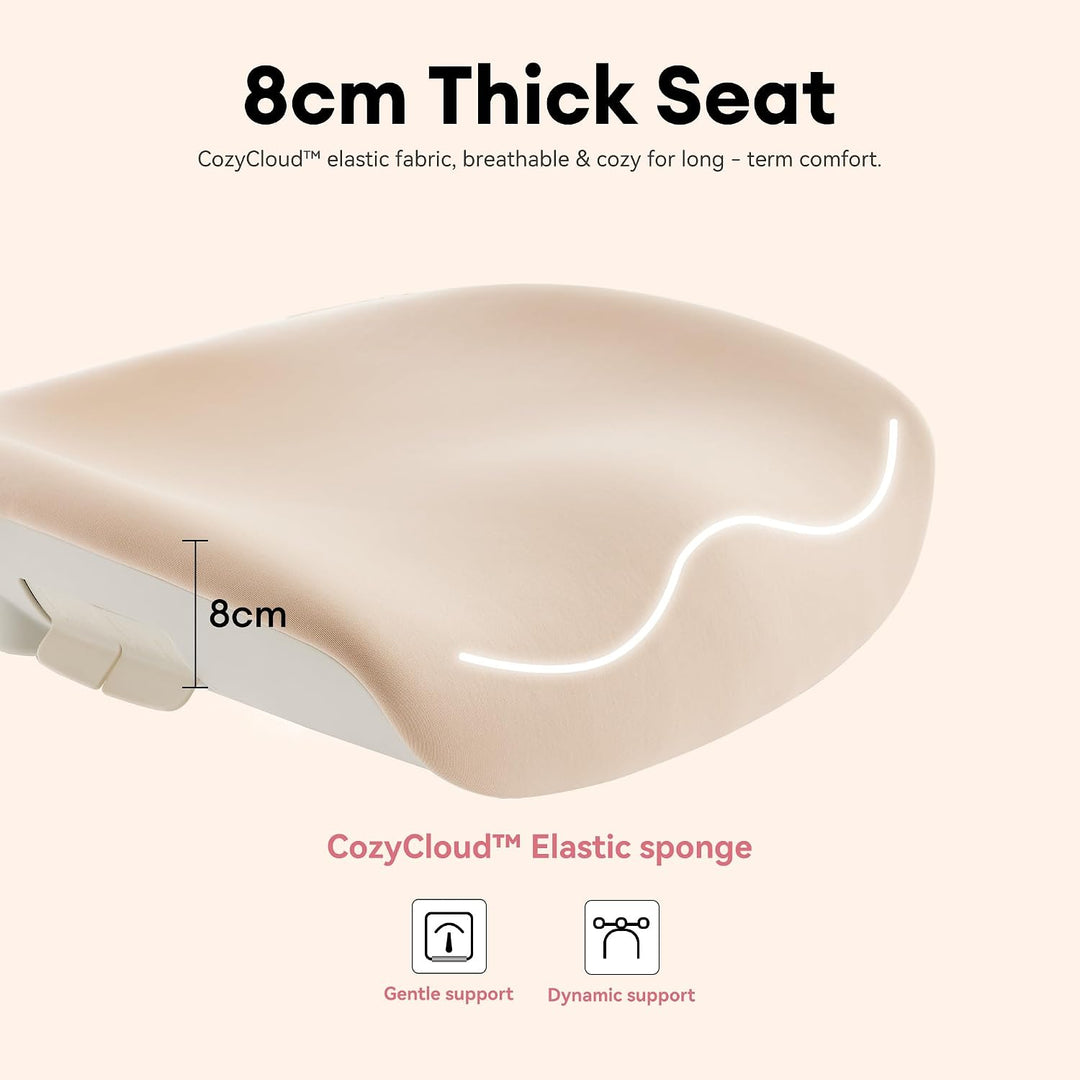 MUSSO E80 Muse FemmePosture™ Ergonomischer Bürostuhl für Frauen - 135° Neigung & 3D-Lendenstütze, 17