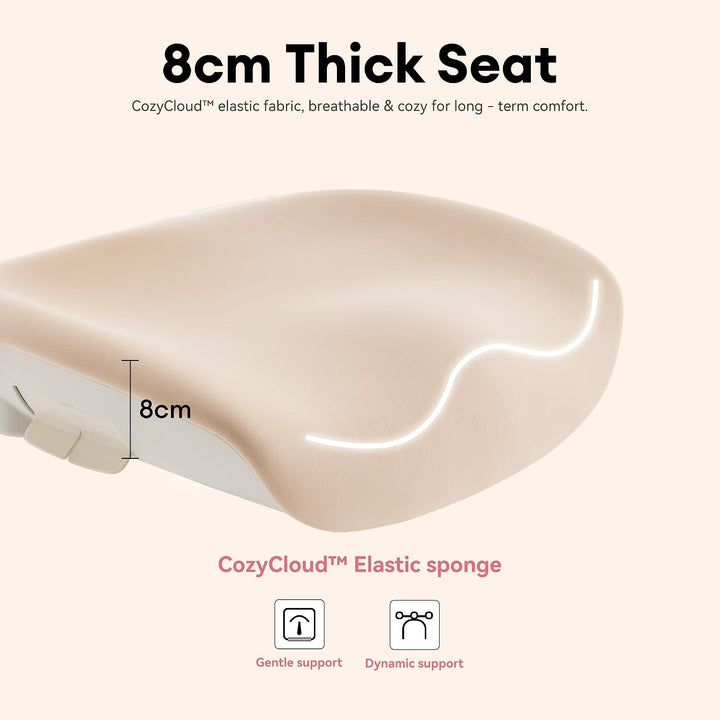 MUSSO E80 Muse FemmePosture™ Ergonomischer Bürostuhl für Frauen - 135° Neigung & 3D-Lendenstütze, 17