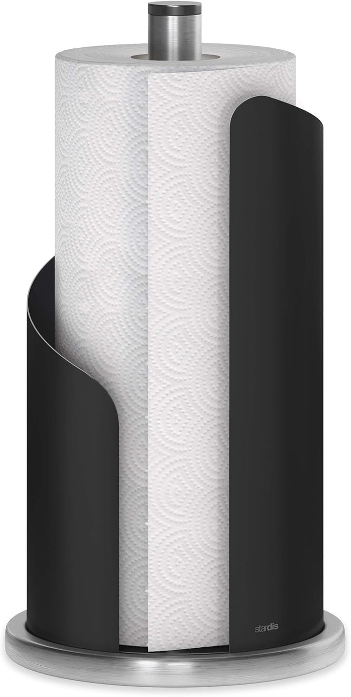 Design Küchenrollenhalter Edelstahl matt H 30 Ø15 cm Rollenhalter Papierrollenhalter für Küchenrolle