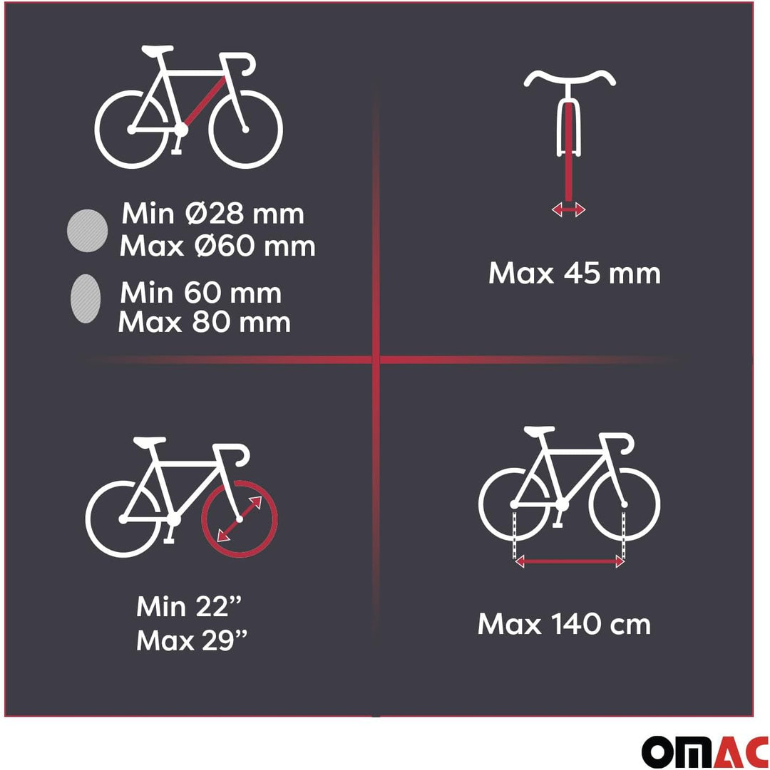 Menabo Fahrradträger Huggy Dachfahrradträger kompatibel mit 1 Fahrrad bis 15kg TÜV Stahl Huggy Legie