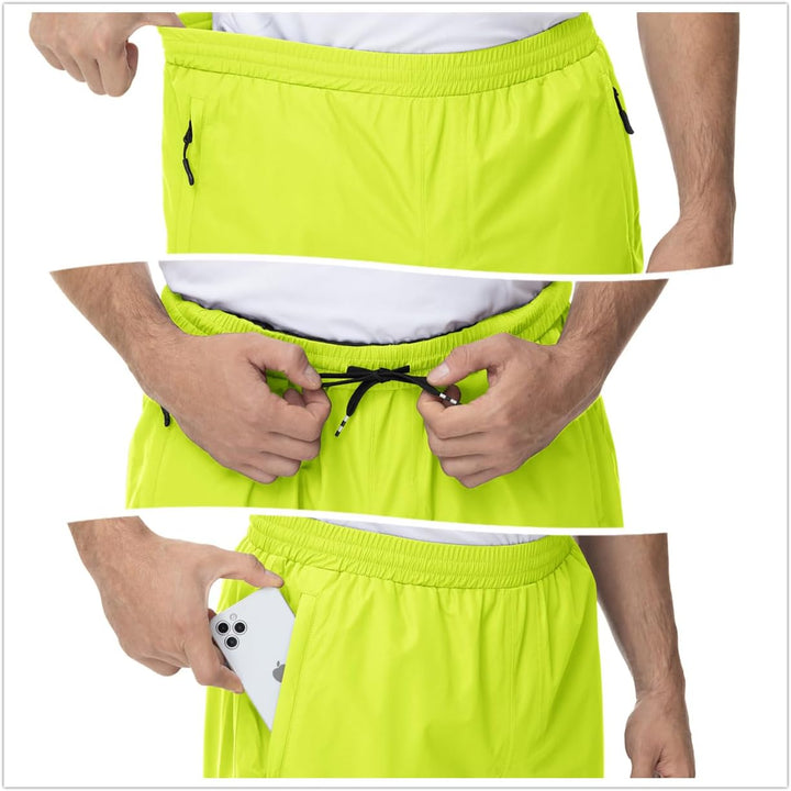 donhobo Herren Hose Wasserdicht Regenhose Leichte Winddichte Fahrrad für Outdoor Mesh Atmungsaktiv A