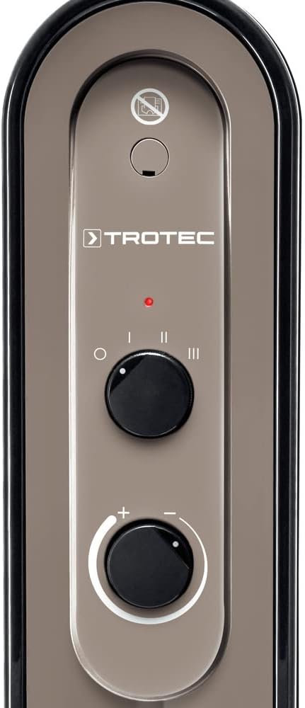 TROTEC Ölradiator TRH 24 E – Heizleistung 1000 W / 1200 W / 2200 W – Elektro Heizkörper, 11 Rippen,