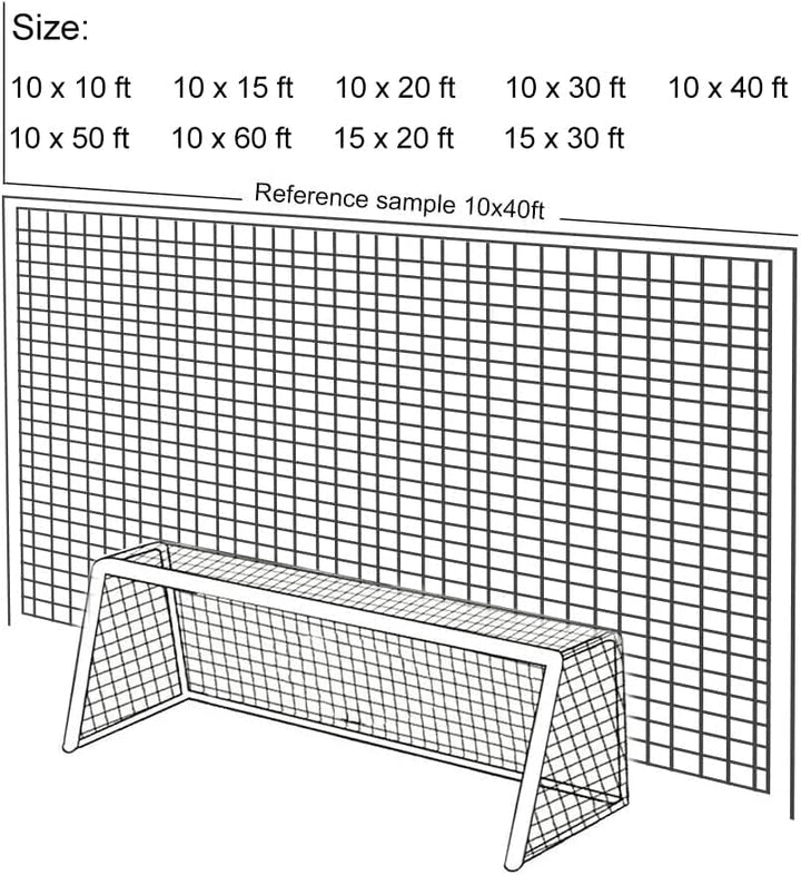 Aoneky Fussball-Rückschlagnetz 3x3M/3x4.5M /3x6M/3x9M, Sport-Übungs-Barriere-Netz, Fussball-Schlagne