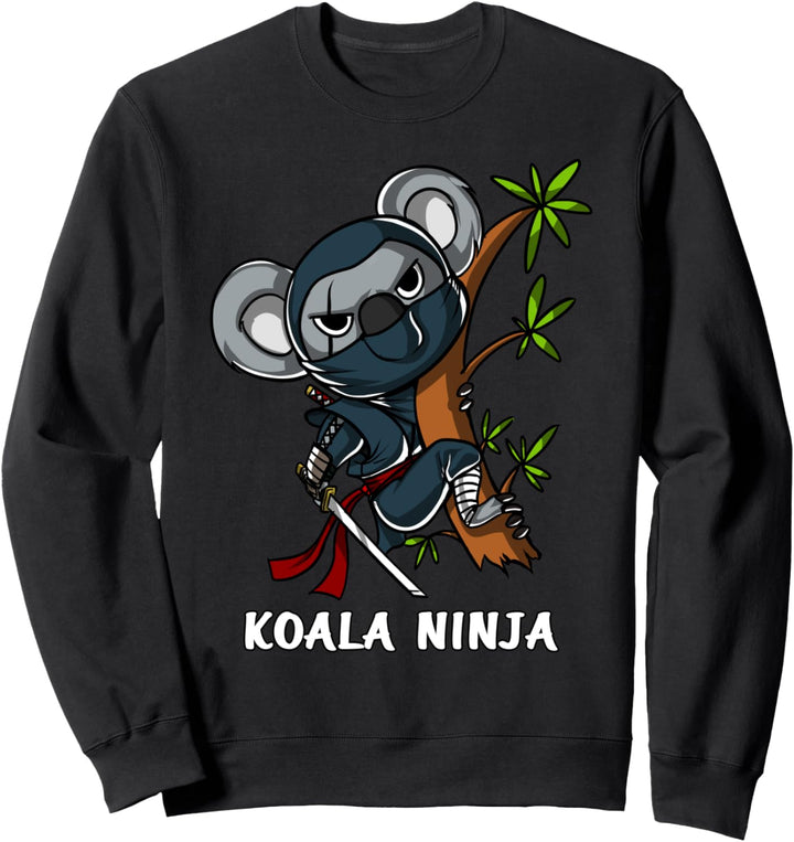 Koalabär Ninja Samurai Urwald Tier Kampfkunst Jungen Kinder Sweatshirt