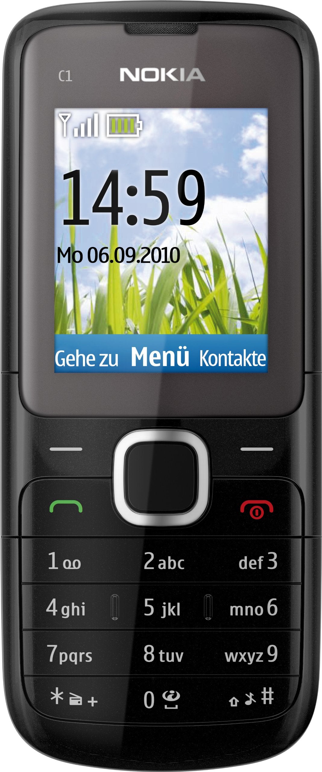 Nokia C1-01 Handy (4,6 cm (1,8 Zoll) Display, Micro USB, VGA Kamera) dark grey, dark grey