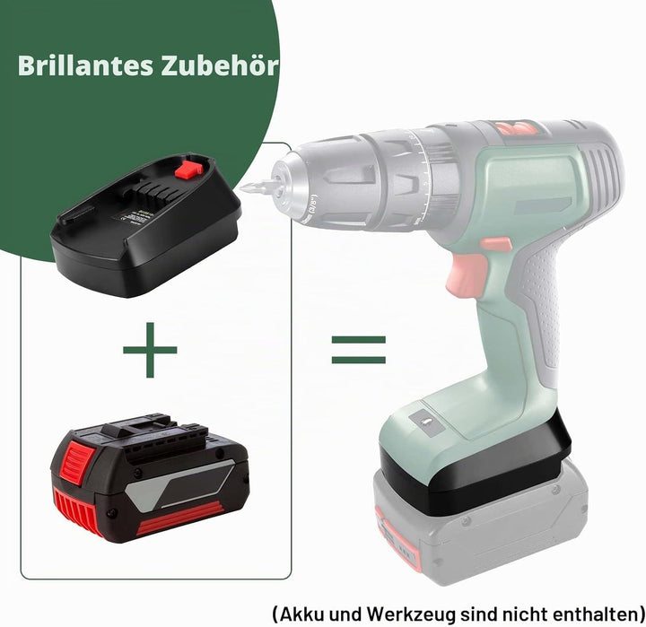 TPDL Adapter für Bosch Professional 18V System GBA Akku und für Bosch 18V PBA Grüne Elektrowerkzeuge