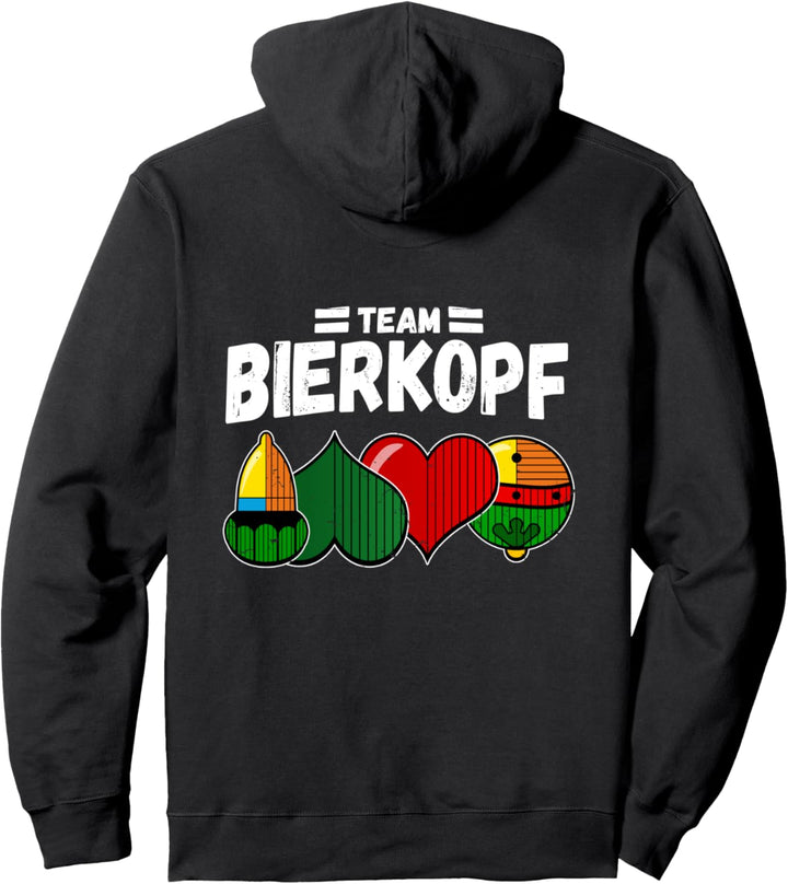 Team Bierkopf Schafkopfer Doppelkopf Schnapsen Watten Pullover Hoodie