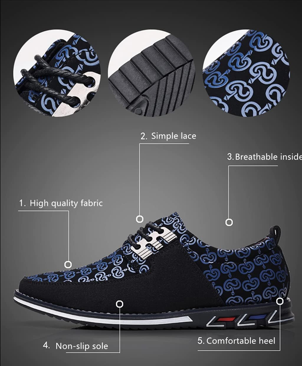 UIKGITP Casual Herren Business Schuhe Mode Spitze und Luxus Atmungsaktive Herren Bürobekleidung Fahr