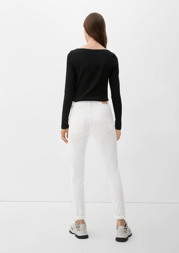 Q/S by s.Oliver Damen Jeans-Hose, Skinny Leg 34W / 32L Weiss, 38W / 30L