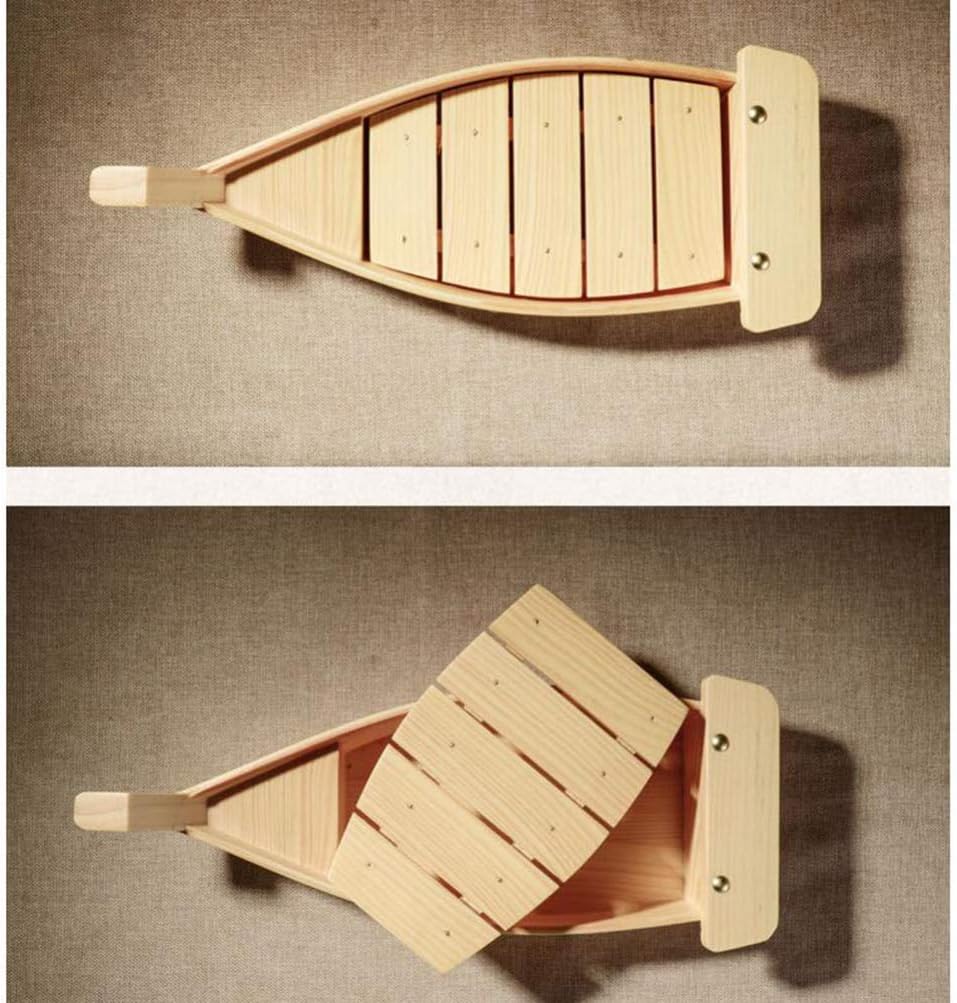 Housoutil Boot Geformtes Gericht Sashi-Platte Aus Holz Sushi-Boot-Platte Sushi-servierboot Japanisch