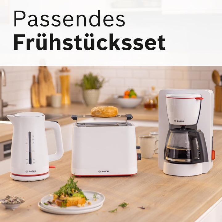Bosch Kompakt Toaster MyMoment TAT3M121, entnehmbarer klappbarer Brötchenaufsatz, mit Auftaufunktion