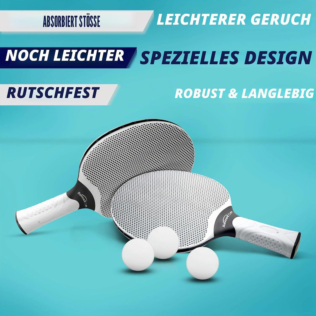 Senston Tischtennisschlägerset, professionelles Tischtennis-Paddel-Set für 4 Spieler, Ping-Pong-Padd