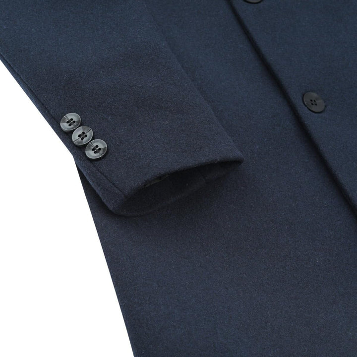Allthemen Wintermantel Herren Wollmantel Lang Slim Fit Herrenmantel mit Stehkragen Business Coat für