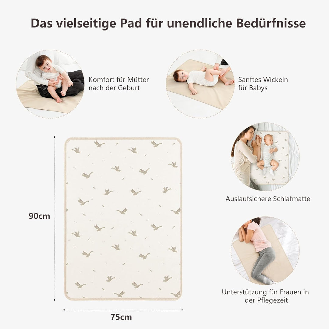 Susurration 2er Pack Bettunterlage Wasserdicht Kinder 75x90 cm Waschbar Matratzenschoner Baby Inkont