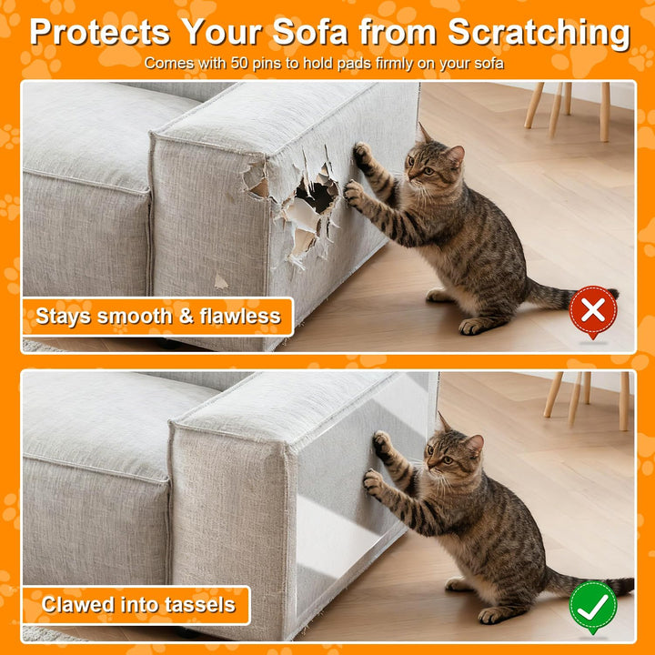 Kratzschutz Sofa Katze, 5.0m x 40cm Transparent Kratzfolie Katzen Selbstklebend, Katzen Kratzschutz