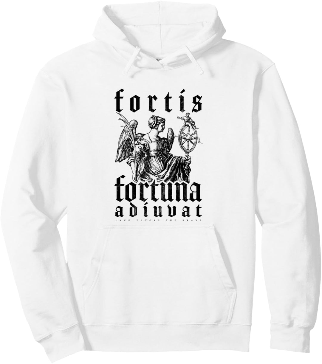 Latein Sprichwort Tapferkeit Glück Fortis Fortuna Adiuvat Pullover Hoodie