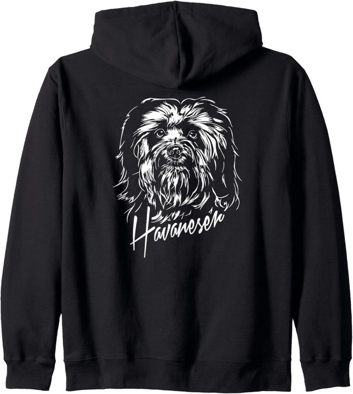 Havaneser Hund Hunderasse Portrait Hundeportrait Kapuzenjacke