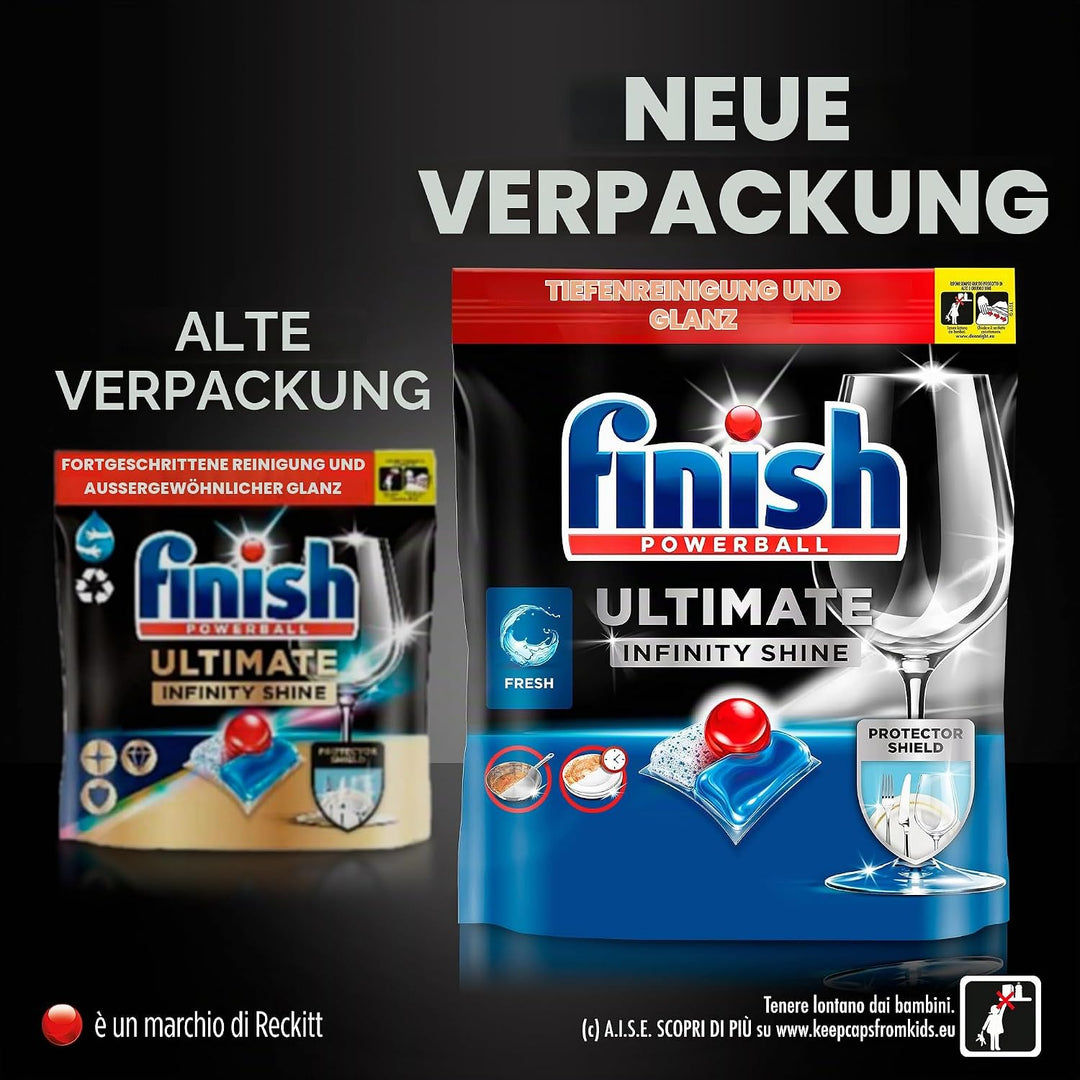 Finish Ultimate Infinity Shine Citrus Spülmaschinentabs – Geschirrspültabs für Tiefenreinigung, Fett