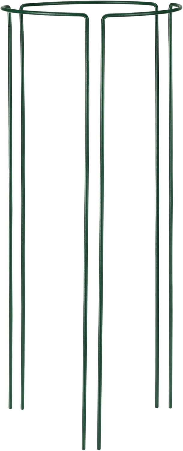 Pflanzenstütze Metall 3er Set – Halbrunde Staudenhalter für Pfingstrosen Hortensien Rosen und Staude
