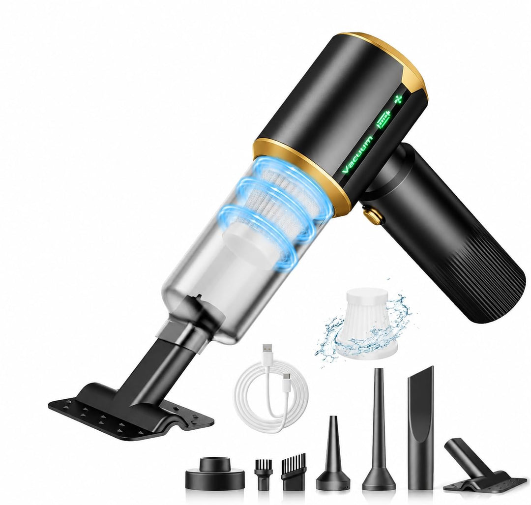 Famgoods Akku-Autostaubsauger, Handstaubsauger mit starker Saugkraft (16.000 Pa), bürstenlosem Motor