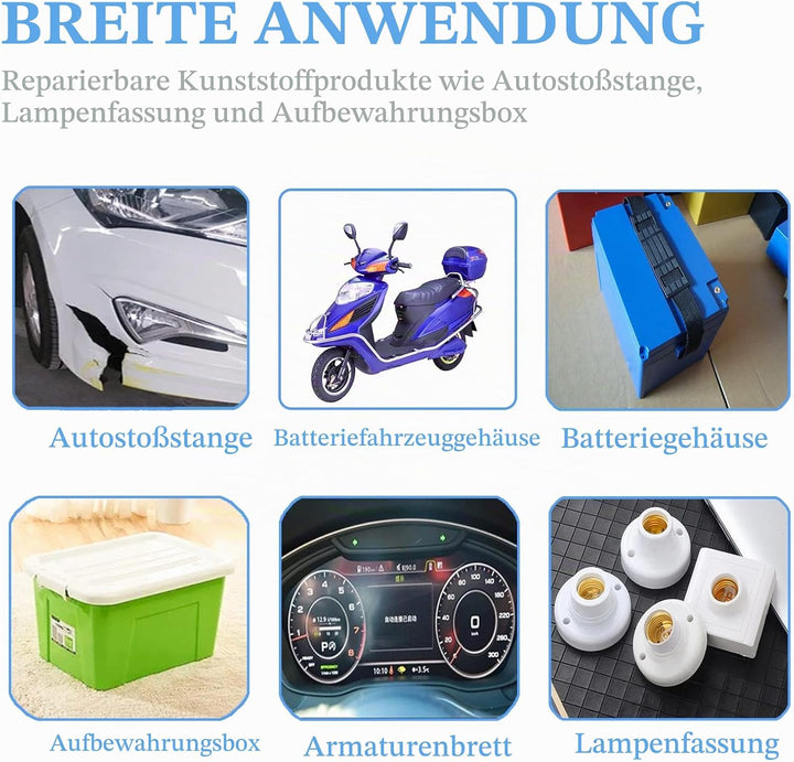 150W Kunststoff Schweissgerät, 2-in-1 kunststoff Schweissen Maschine mit 800PCS Schweissnägel (6-Mod