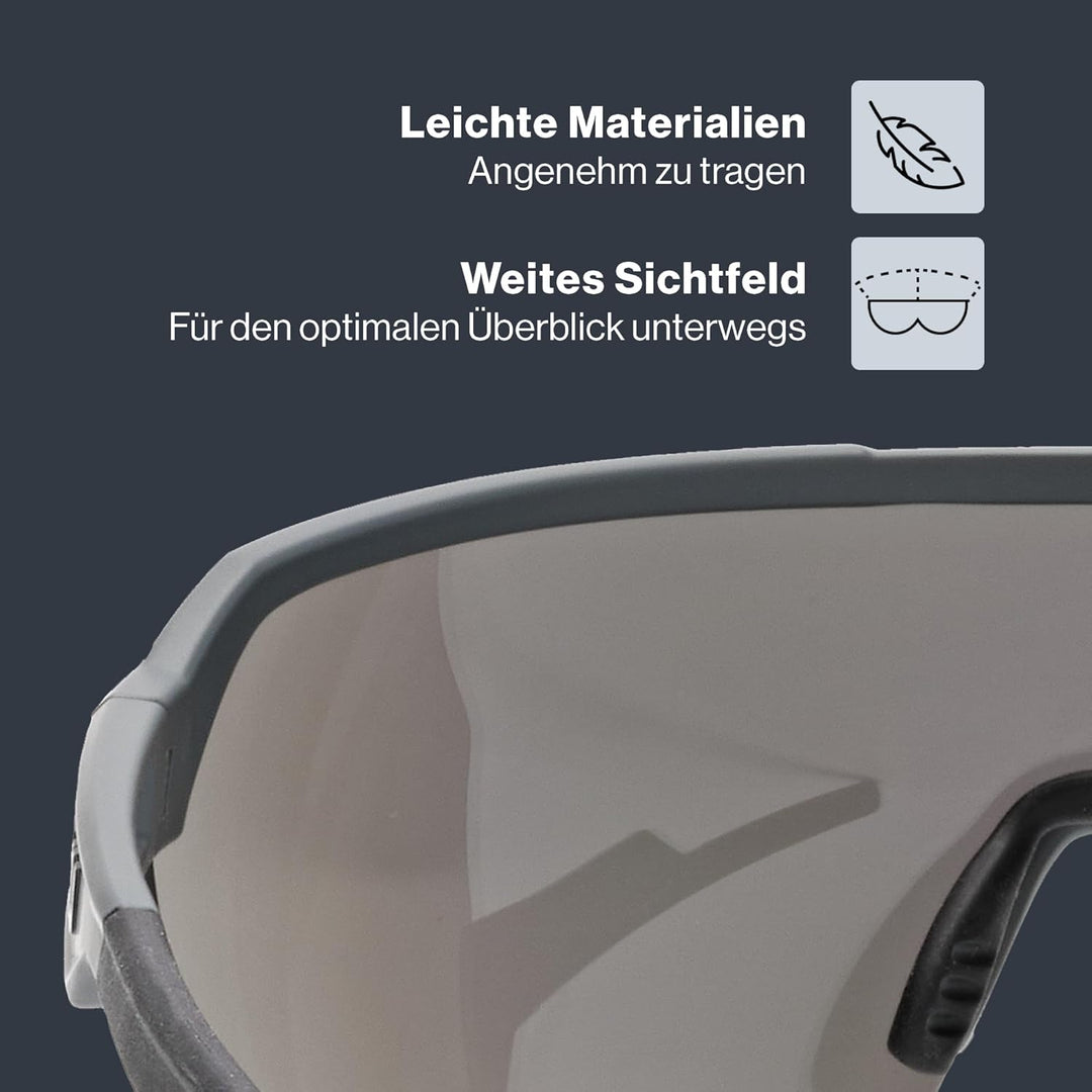 uvex Unisex Sportstyle 227 Sportbrille (1er Pack) Einheitsgrösse grey mat/mirror silver, Einheitsgrö