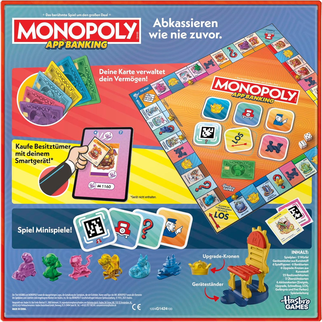 Monopoly App Banking Brettspiel - Deutsche Fassung, Moderne Version des Klassikers, elektronisches S