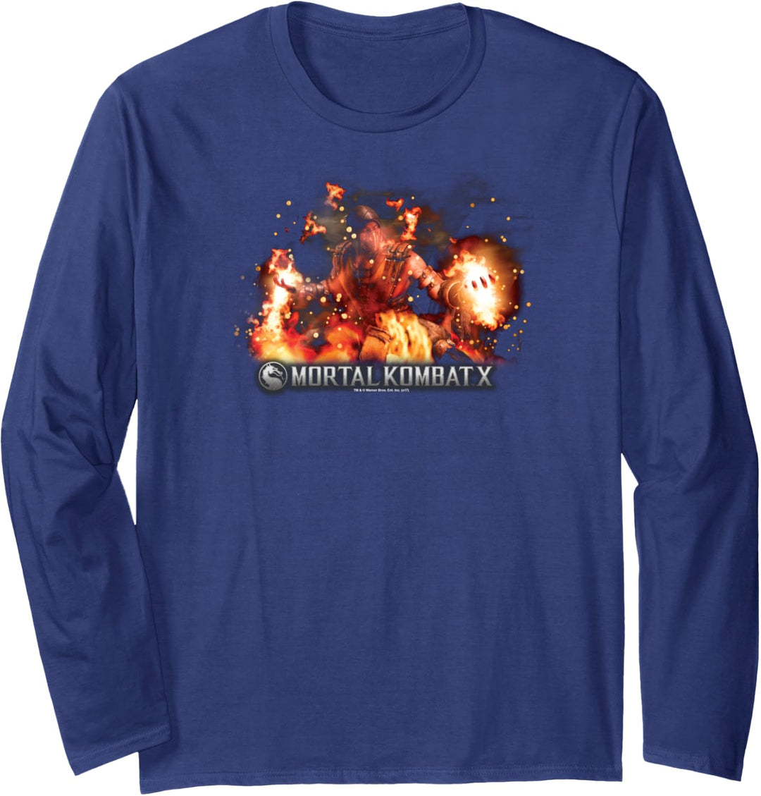 Mortal Kombat X Scorpio Flames Langarmshirt