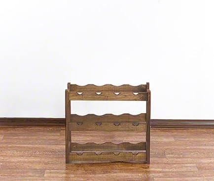 PROREGAL Weinregal PINOTWINE | HxBxT 38x43x25cm | 12 Flaschen | Massives Kiefernholz | Braun geölt |