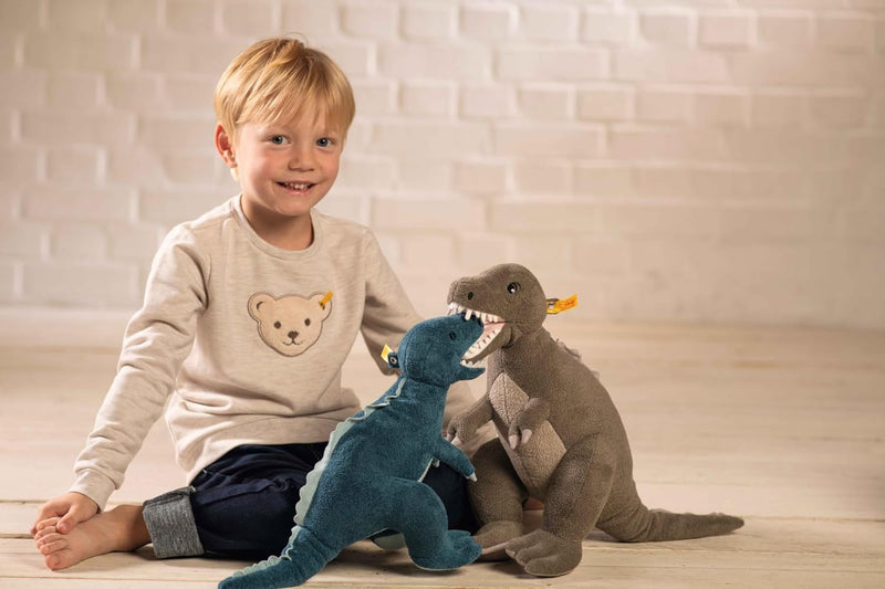 Steiff 067129 Thaisen T-Rex Dino - 35 cm - Kuscheltier - Tuerkis