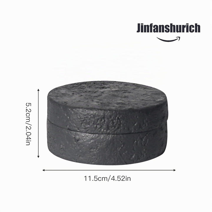 Dekorative Tisch Aufbewahrungsbox mit Deckel aus Zement &amp; Edelstahl, Geruchsdicht, Windfest, Für Inn