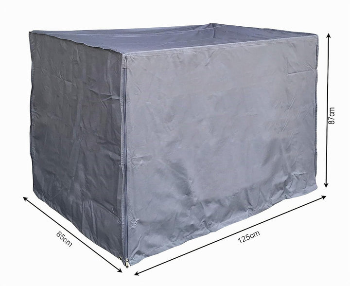QUICK STAR Gitterbox Abdeckung 125x85x87cm Grau Schutzhülle Abdeckplane