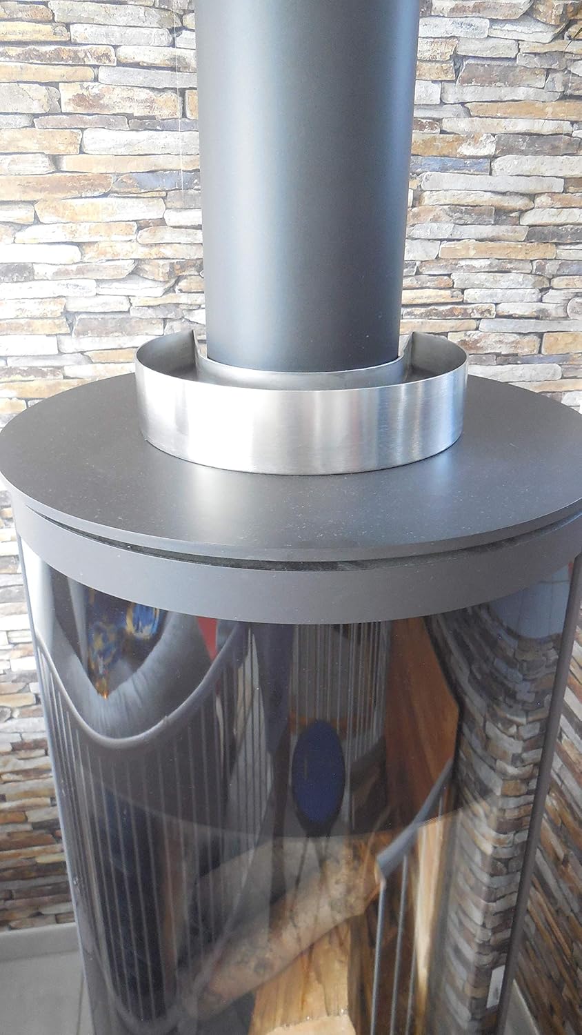 Luftbefeuchter Edelstahl - für Kaminofen mit Ofrohr 160mm und kleiner