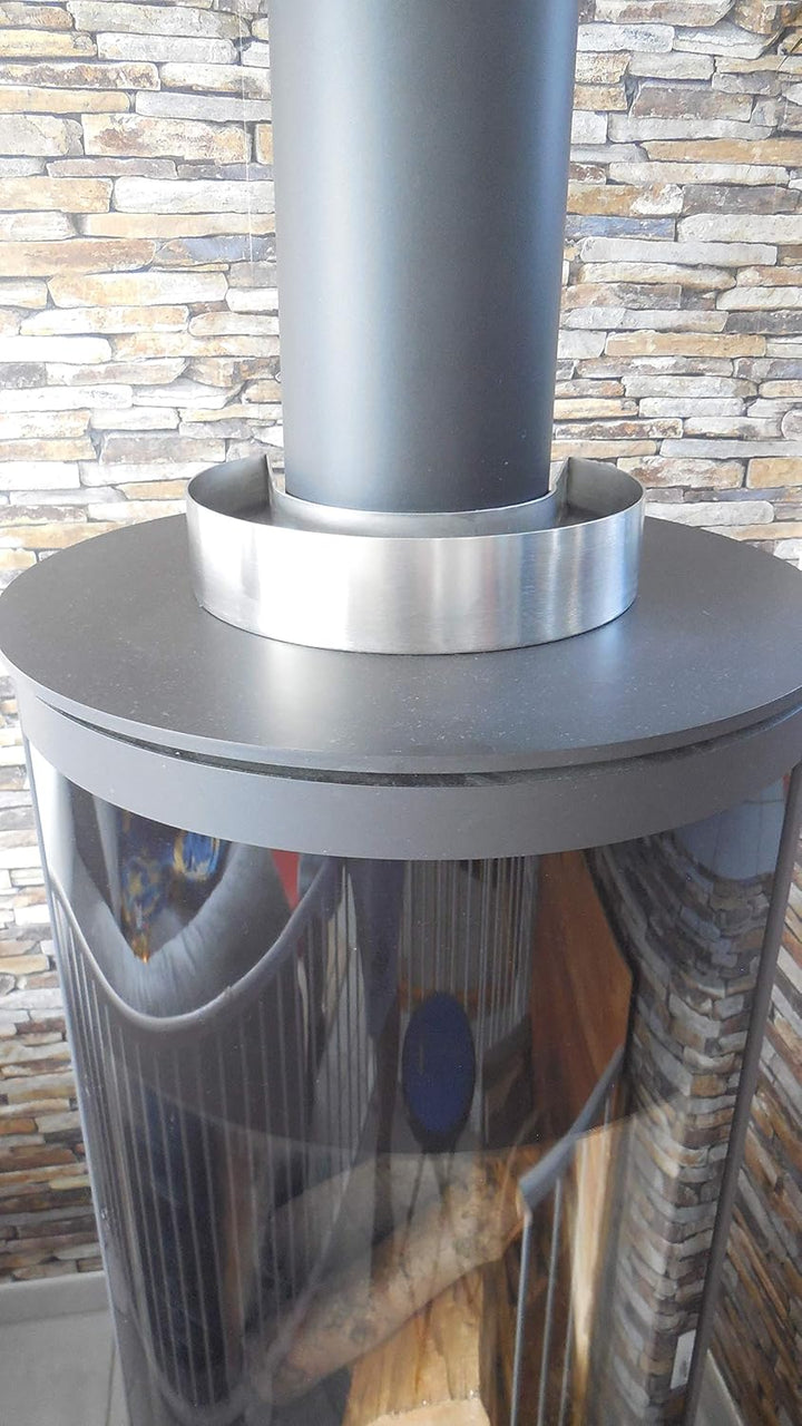 Luftbefeuchter Edelstahl - für Kaminofen mit Ofrohr 160mm und kleiner
