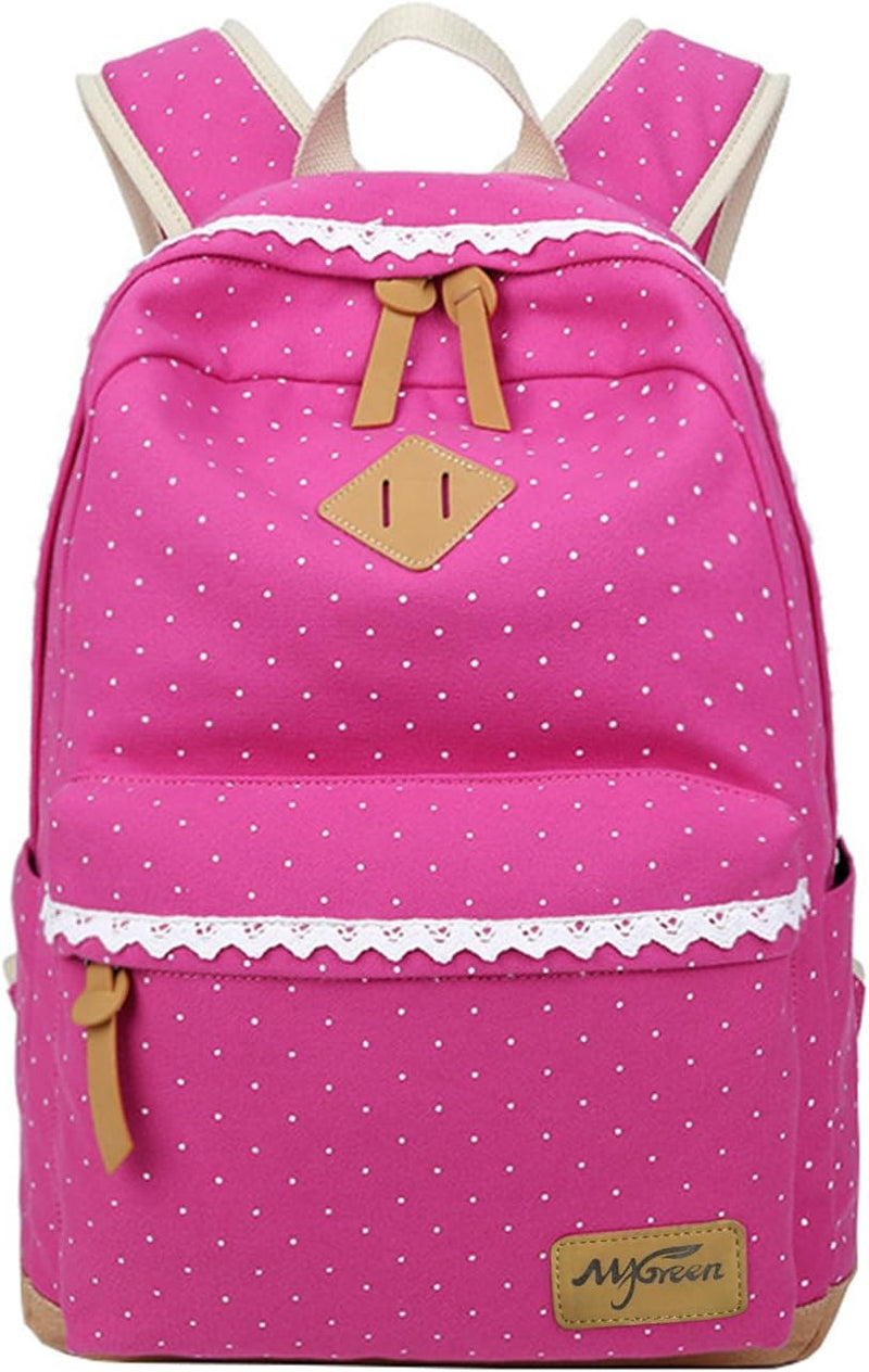 Fashion Mädchen Schulrucksack Damen Canvas Rucksack Teenager Baumwollstoff Schultasche Outdoor Freiz