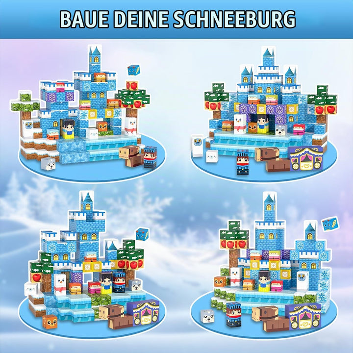 Magnetische Bausteine 200 PCS, Magnetbausteine Kinder ab 3 Jahre, Magnetic Building Blocks für Junge