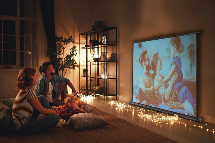 celexon Ultramobil Professional Pull-Up-Leinwand 85" | 180x135 cm 4:3 | transportable 8K, Full-HD Be