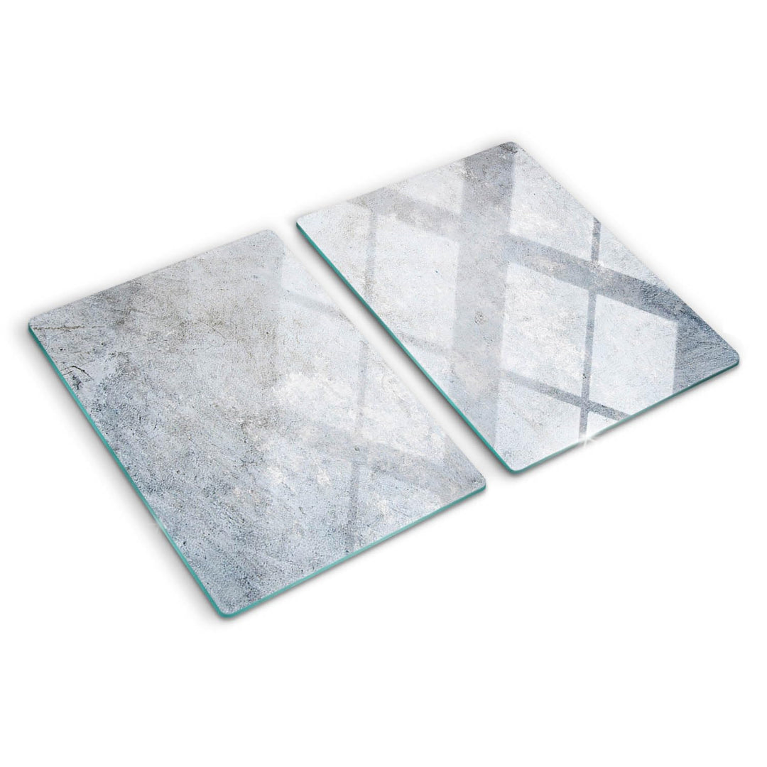 Schneidbrett Glas 2x40x52 cm Lebensmittelecht Rutschfest Silikonfüsse Antibakteriell Dekorativ 2 Stü