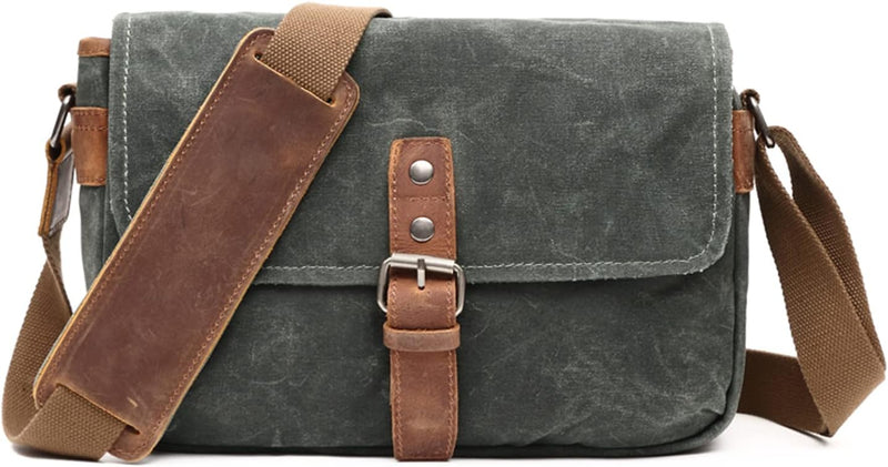 FANDARE Retro Kamera Umhängetasche Herren Segeltuch Arbeitstasche Damen Messenger Bag Schultertasche