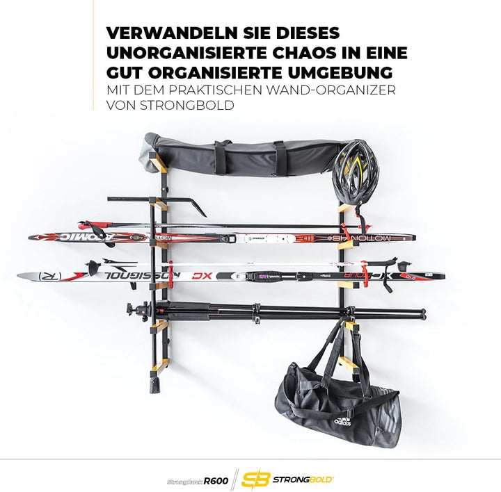 StrongRack R600 Schwerlastregal ⏐ Aufbewahrung Regal und Garage Organizer mit 6 Ebenen ⏐ Wandhalteru