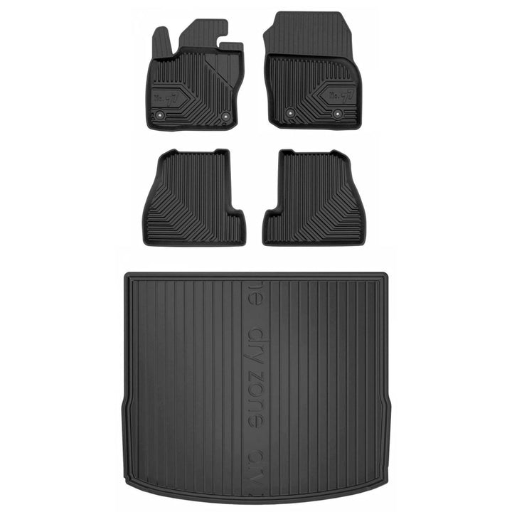 Satz Fussmatten und Gummimatte für Ford Focus III 2010-2018