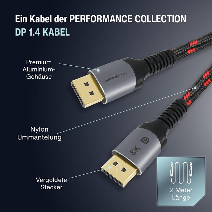 audio pirates DisplayPort Kabel (2m) Allround-Klasse 2 Meter Allround-Klasse, 2 Meter Allround-Klass