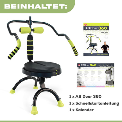 AB Doer 360 Kit für Bauchmuskeltraining, zur Fettverbrennung, Muskelaufbau und Fitness zu Hause., Ab