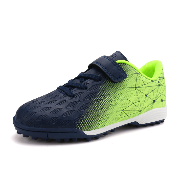 JABASIC Hallen Fussballschuhe Kinder Jungen Mädchen Fussballschuhe Kinder Kunstrasen, 28 EU Marine Z