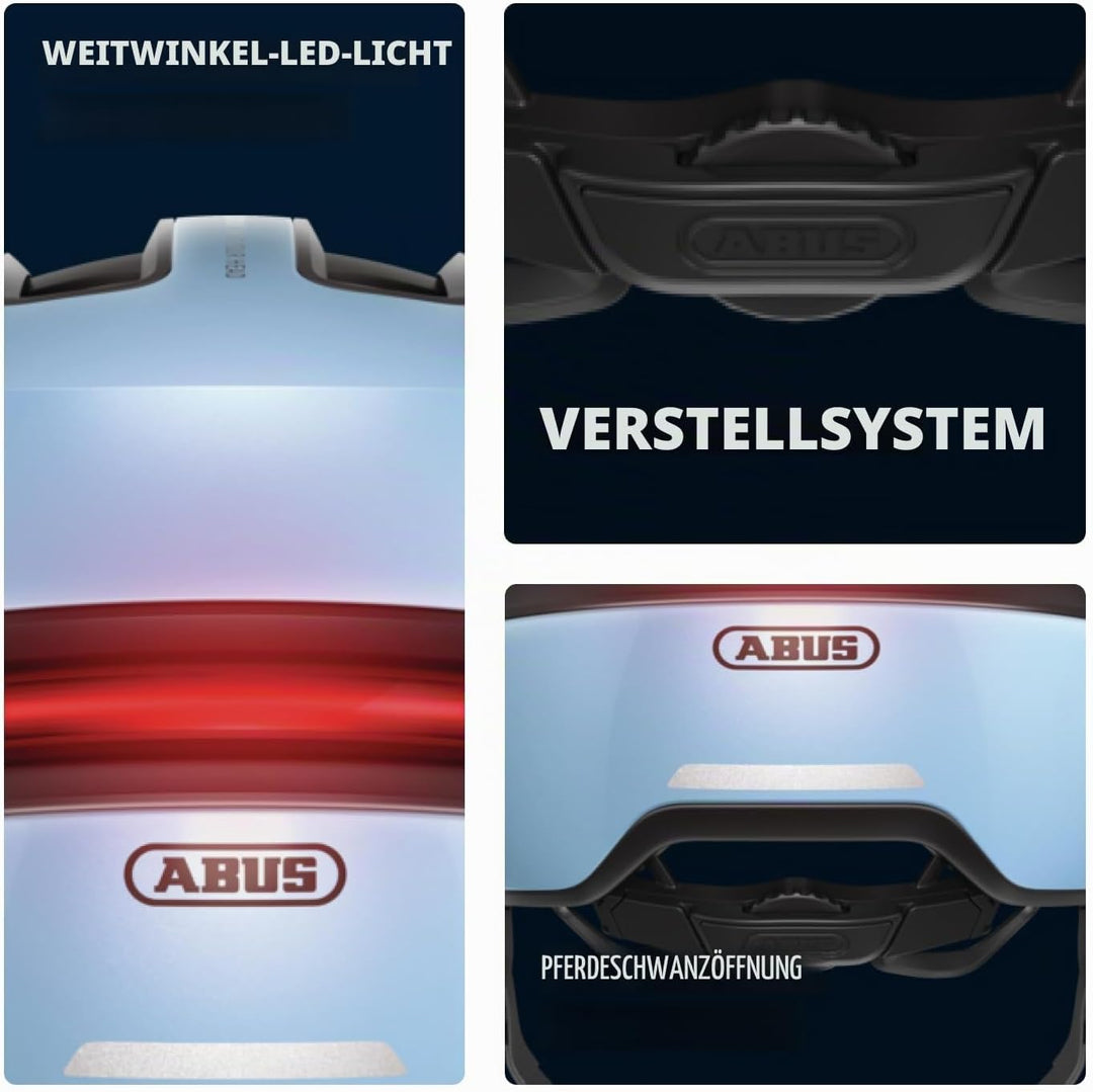 ABUS Urban Helm HUD-Y - mit magnetischem, aufladbarem LED-Rücklicht &amp; Magnetverschluss - cooler Fahr