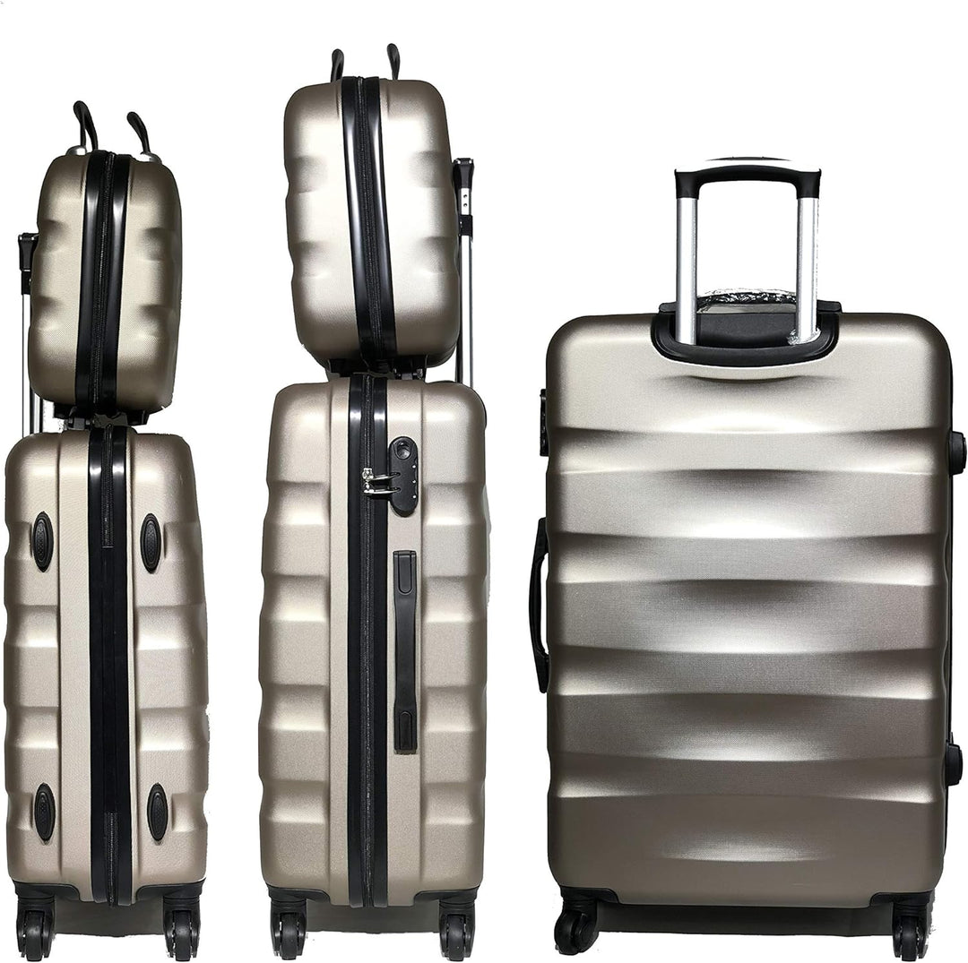 CELIMS Französische Marke – Set mit 5 Koffern aus festem Material, Champagner (5806), Lot