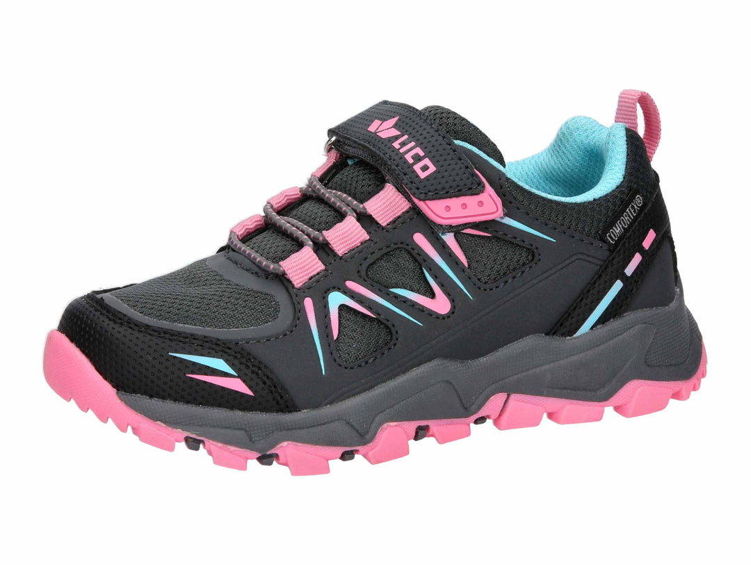 Lico Unisex Kinder Allen Vs Cross-Laufschuh 25 EU Anthrazit Pink Türkis, 25 EU Anthrazit Pink Tü