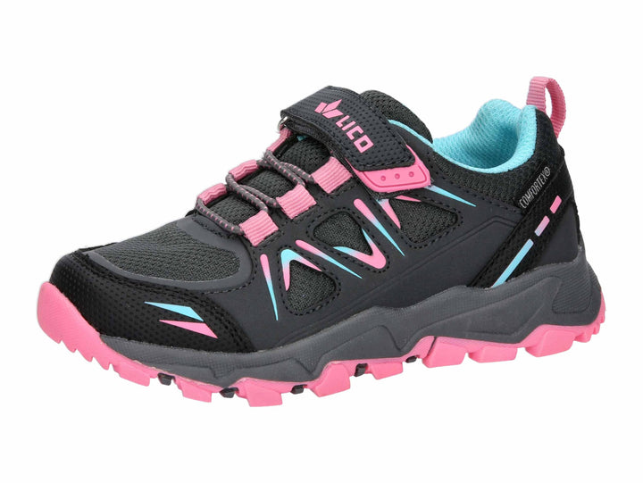 Lico Unisex Kinder Allen Vs Cross-Laufschuh 25 EU Anthrazit Pink Türkis, 25 EU Anthrazit Pink Tü