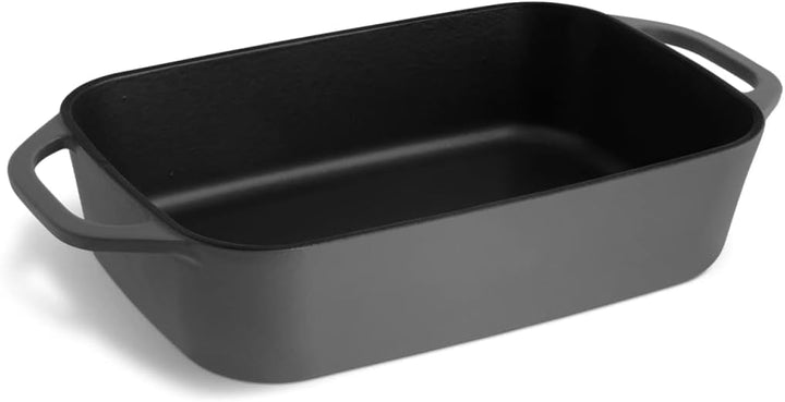 SPRINGLANE Gusseisen Auflaufform Grau, 39,2 x 21,2 cm, 4 l - Emailliert - Lasagneform, Auflaufform G