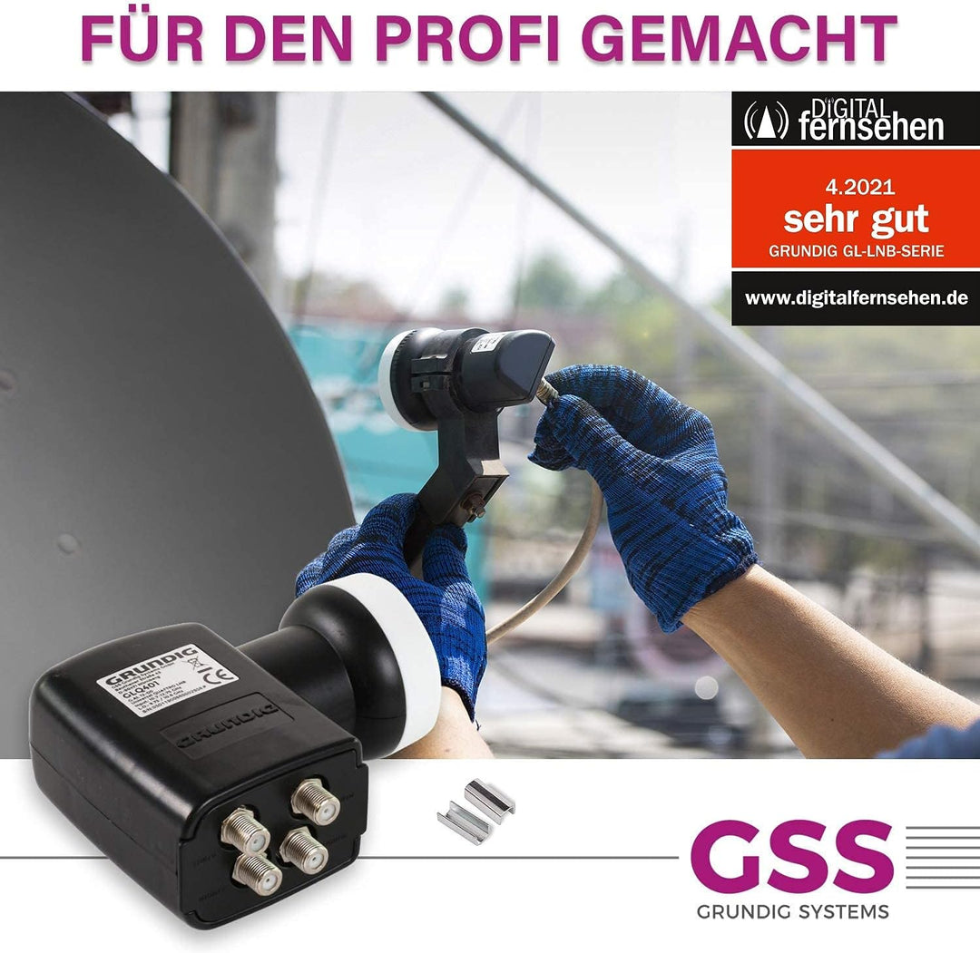 [Test SEHR GUT *] GSS Quattro LNB für Multischalter, Multiswitch geeignet - mit LTE Filter - Sat, Sa